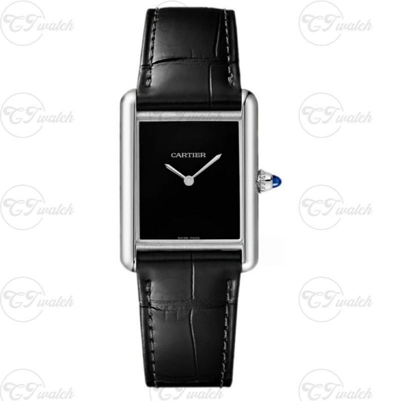 Cartier Tank Cintrée 24×35mm Premium Quartz Watch with Black Alligator Leather Strap (Swiss Precision, Art Deco Elegance & Timeless Craftsmanship)