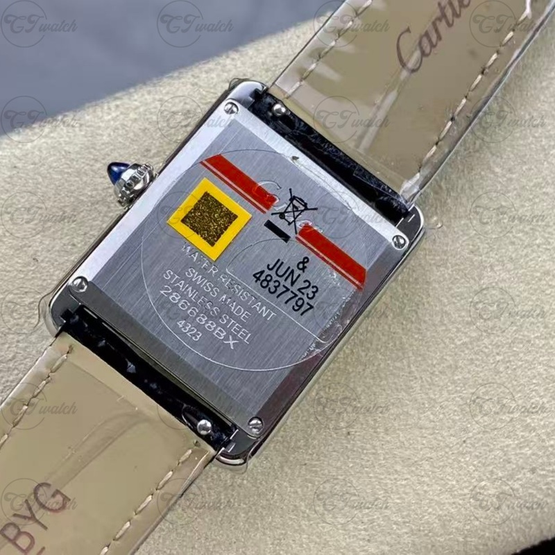 Cartier Tank Cintrée 24×35mm Premium Quartz Watch with Black Alligator Leather Strap (Swiss Precision, Art Deco Elegance & Timeless Craftsmanship)