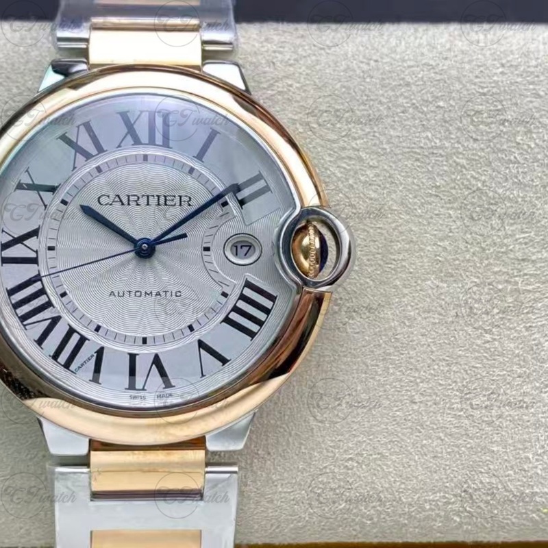 Cartier Ballon Bleu de Cartier 42mm Two-Tone Automatic Watch with Stainless Steel & 18K Yellow Gold Bracelet (Premium 1847 MC Movement, Exquisite Craftsmanship & Timeless Luxury Fusion)