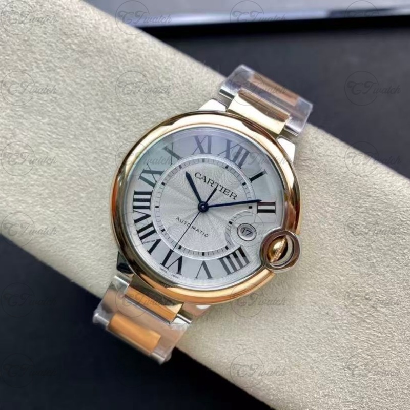 Cartier Ballon Bleu de Cartier 42mm Two-Tone Automatic Watch with Stainless Steel & 18K Yellow Gold Bracelet (Premium 1847 MC Movement, Exquisite Craftsmanship & Timeless Luxury Fusion)