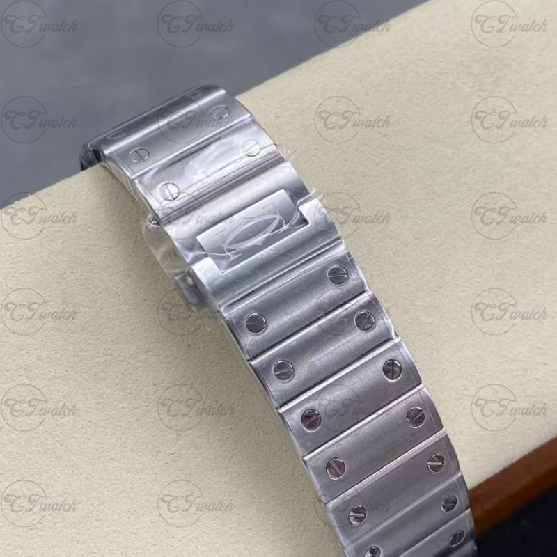 Cartier Santos de Cartier Skeleton 39.8mm Stainless Steel Automatic Watch (Premium 9612 MC Movement, Exquisite Craftsmanship & Iconic Skeletonized Heritage Design)