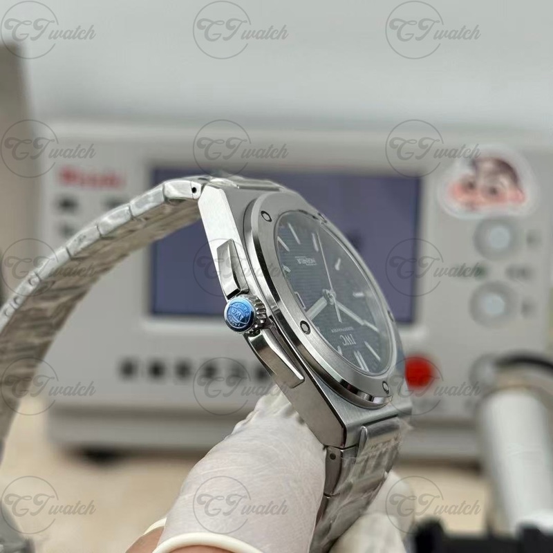 IWC Ingenieur Automatic 40mm Stainless Steel Watch with Blue Grid Dial (Premium 32111 Calibre Movement, Exquisite Craftsmanship & Iconic Genta-Inspired Design)