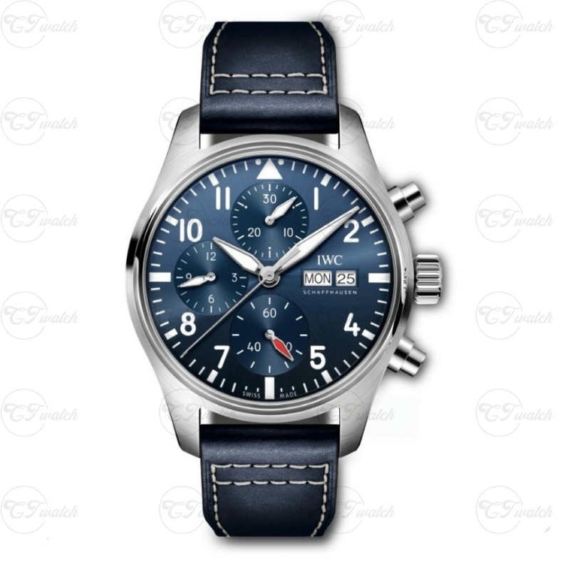 IWC Pilot’s Chronograph 43mm Stainless Steel Watch with Blue Dial (Premium 69385 Calibre Movement, Exquisite Craftsmanship & Iconic Aviation Heritage)