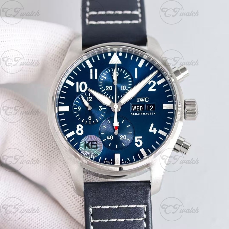IWC Pilot’s Chronograph 43mm Stainless Steel Watch with Blue Dial (Premium 69385 Calibre Movement, Exquisite Craftsmanship & Iconic Aviation Heritage)