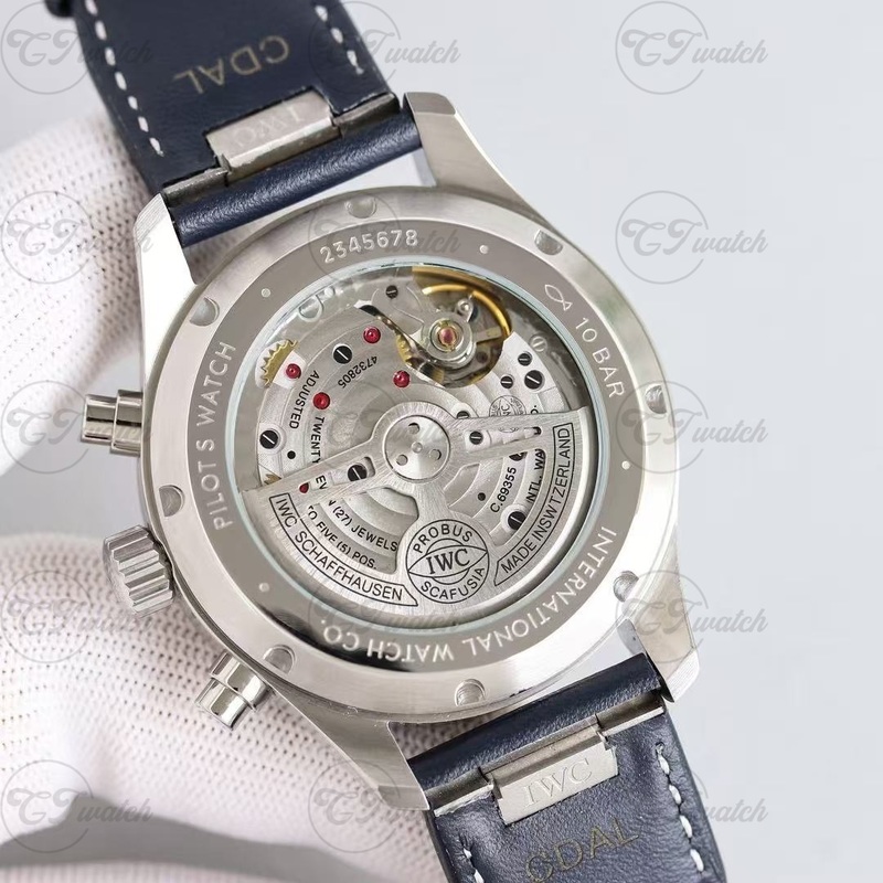 IWC Pilot’s Chronograph 43mm Stainless Steel Watch with Blue Dial (Premium 69385 Calibre Movement, Exquisite Craftsmanship & Iconic Aviation Heritage)