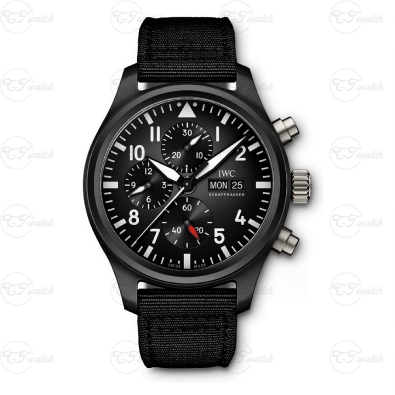 IWC Pilot’s Chronograph 43mm Stainless Steel Watch with black Dial (Premium 69385 Calibre Movement, Exquisite Craftsmanship & Iconic Aviation Heritage)