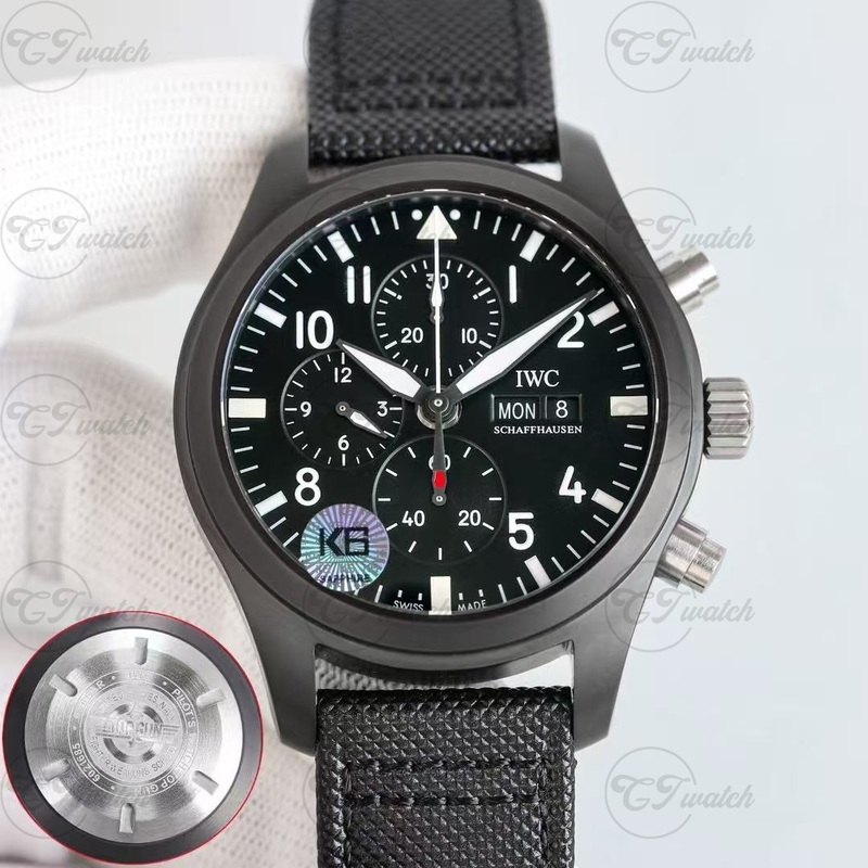IWC Pilot’s Chronograph 43mm Stainless Steel Watch with black Dial (Premium 69385 Calibre Movement, Exquisite Craftsmanship & Iconic Aviation Heritage)