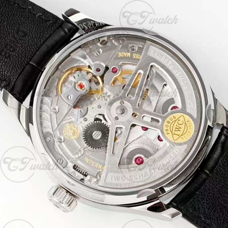 IWC Portugieser Automatic 40.4mm Stainless Steel Watch with white Dial (Premium 52010 Calibre Movement, Exquisite Craftsmanship & Timeless Heritage)