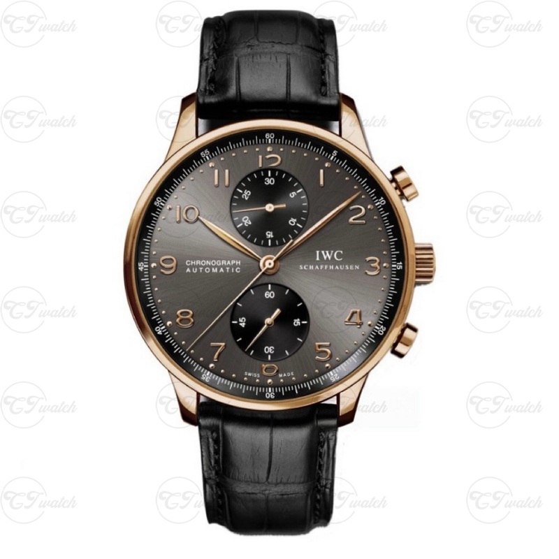 IWC Portugieser Chronograph 41mm 18K Rose Gold Watch with Grey Dial (Premium 69355 Calibre Movement, Exquisite Craftsmanship & Timeless Heritage)