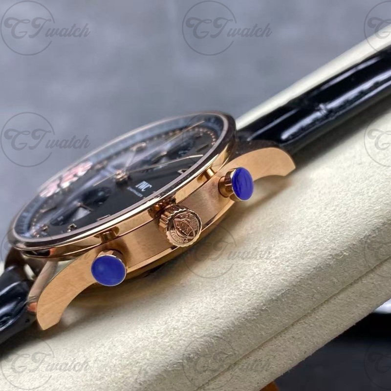 IWC Portugieser Chronograph 41mm 18K Rose Gold Watch with Grey Dial (Premium 69355 Calibre Movement, Exquisite Craftsmanship & Timeless Heritage)