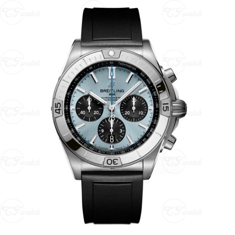 Breitling Chronomat B01 44mm Stainless Steel Chronograph Watch (Premium B01 Calibre Movement, High-Precision Craftsmanship & Sleek Sky-Blue Dial Design)