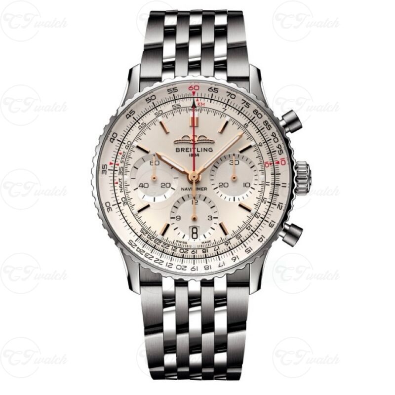 Breitling Navitimer B01 43mm Stainless Steel Chronograph Watch (Premium B01 Calibre Movement, High-Precision Craftsmanship & Iconic Aviation Heritage Design)