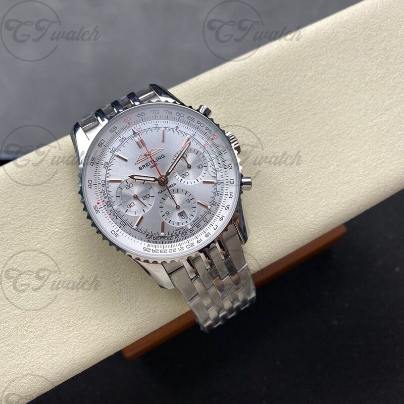 Breitling Navitimer B01 43mm Stainless Steel Chronograph Watch (Premium B01 Calibre Movement, High-Precision Craftsmanship & Iconic Aviation Heritage Design)