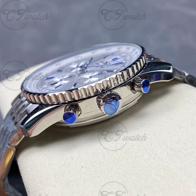 Breitling Navitimer B01 Horloge chronographe en acier inoxydable de 43 mm (mouvement de calibre B01 haut de gamme, savoir-faire de haute précision et design emblématique du patrimoine de l'aviation)