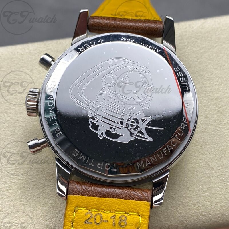 Breitling Top Time B01 Chronographe en acier inoxydable de 42 mm (mouvement de calibre B01 haut de gamme, savoir-faire de haute précision et conception dynamique du cadran de course vert menthe)