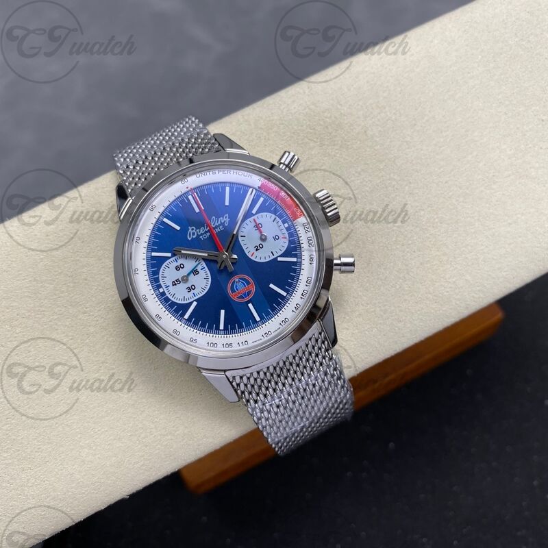 Breitling Top Time B01 42mm Stainless Steel Chronograph (Premium B01 Calibre Movement, High-Precision Craftsmanship & Vibrant Mint-Green Racing Dial Design)