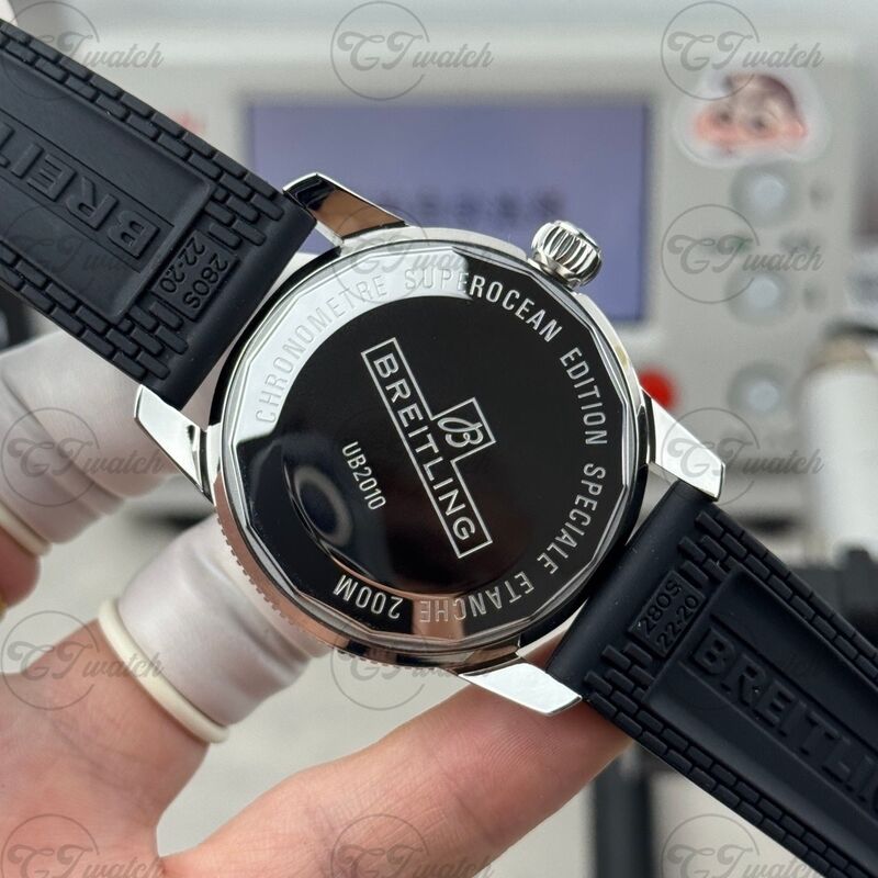 Breitling SuperOcean Automatic 36mm Stainless Steel Watch (Premium Calibre 10 Movement, High-Precision Craftsmanship & Elegant Navy Floral Dial Dive Design)