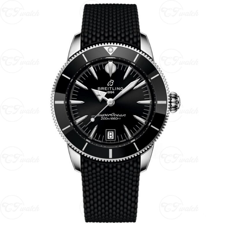 Breitling SuperOcean Automatic 36mm Stainless Steel Watch (Premium Calibre 10 Movement, High-Precision Craftsmanship & Elegant Navy Floral Dial Dive Design)