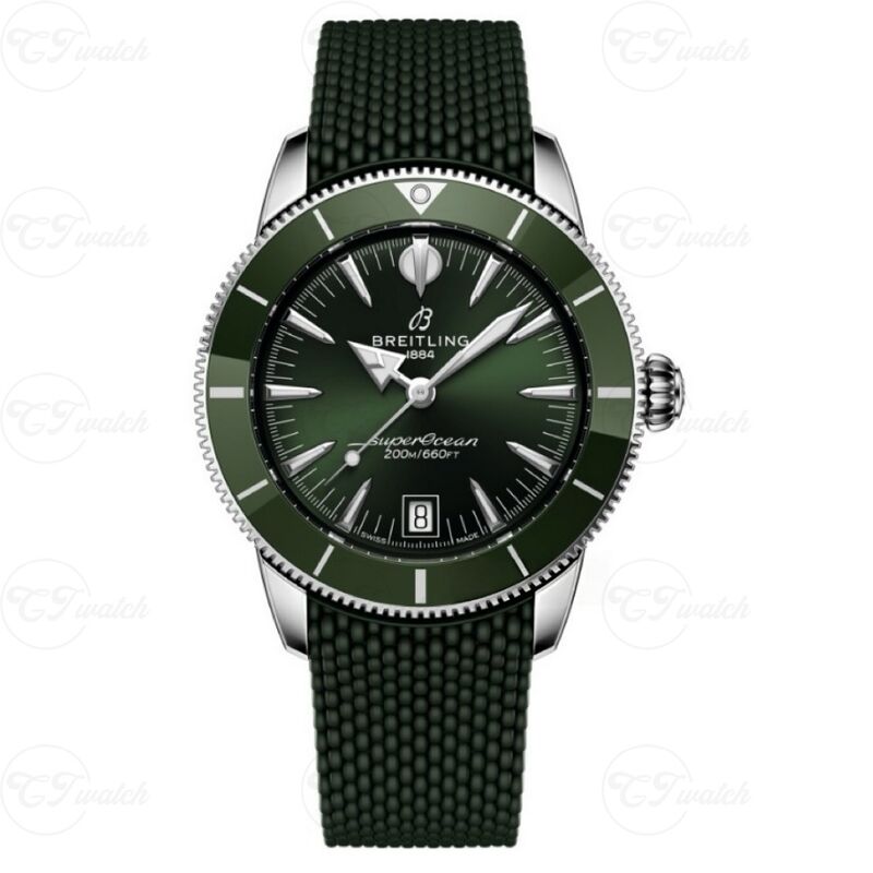 Montre Breitling SuperOcean Automatique 36mm en acier inoxydable (Mouvement Calibre 10 Premium, Artisanat de haute précision et Cadran vert forêt élégant, Design de plongée)