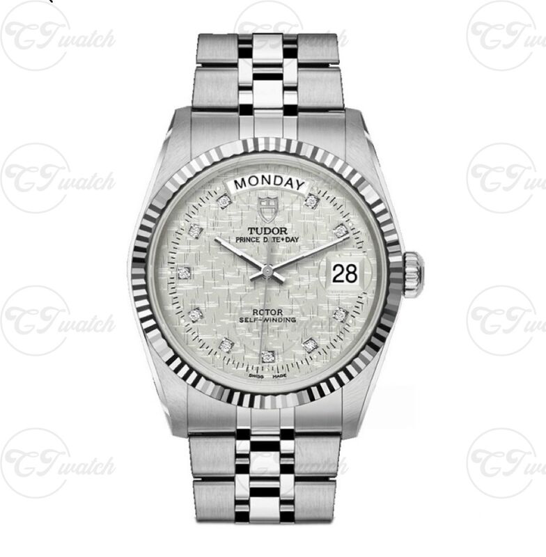 Tudor Prince Date-Day 38mm Stainless Steel Automatic Watch (Premium Cloned Calibre 2834 Movement, High-Precision Craftsmanship & Diamond-Embellished Luxury Dial Design)