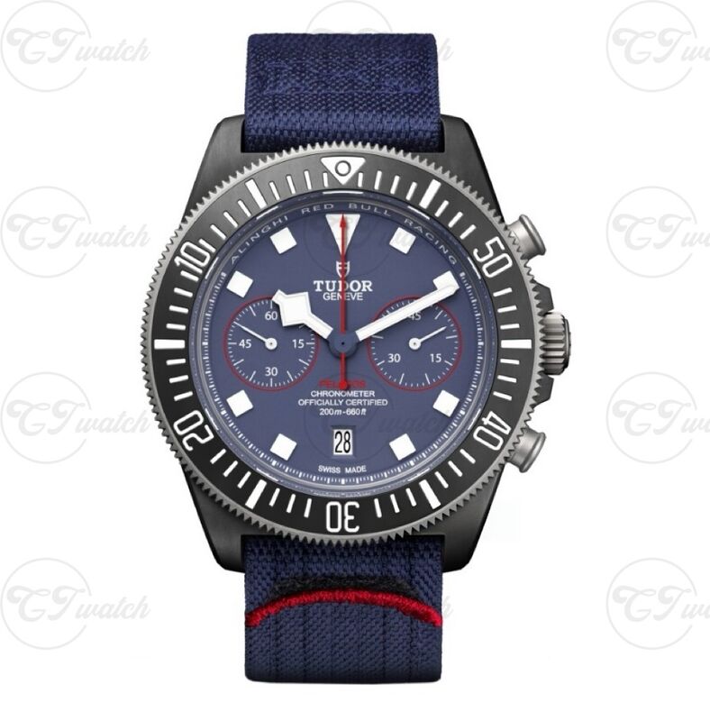 Tudor Black Bay Chrono 43mm Black-Ceramic Automatic Watch (Premium Cloned Calibre MT5813 Movement, High-Precision Craftsmanship & Red Bull Racing Navy Dial Design)