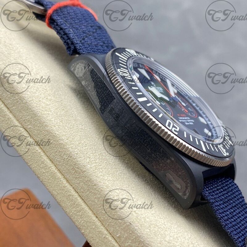 Tudor Black Bay Chrono 43mm Black-Ceramic Automatic Watch (Premium Cloned Calibre MT5813 Movement, High-Precision Craftsmanship & Red Bull Racing Navy Dial Design)