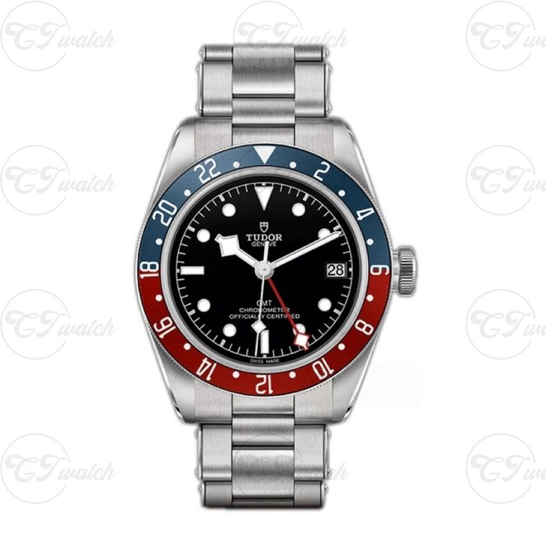 English: Tudor Black Bay GMT 41mm Stainless Steel Automatic Watch (Premium Cloned Calibre MT5652 Movement, High-Precision Craftsmanship & Classic Red-Blue GMT Bezel Design)