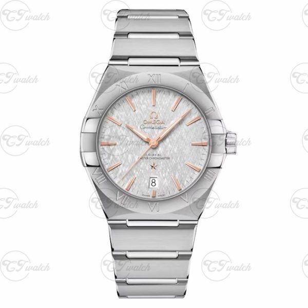 Omega Constellation 36mm Men's Luxury Watch with Stainless Steel Case Sapphire Crystal and Swiss Movement 8800