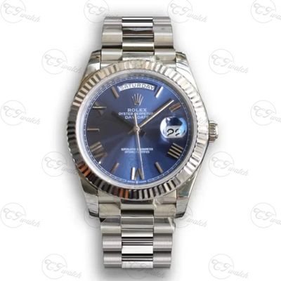 Day Date 126331 Luxury Rolex Watch 40mm Bright Blue Dial Swiss Movement 3255 Super Clone Watch
