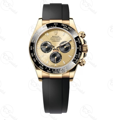 Daytona 40mm 18k gold black dial automatic men's watch M126508-006