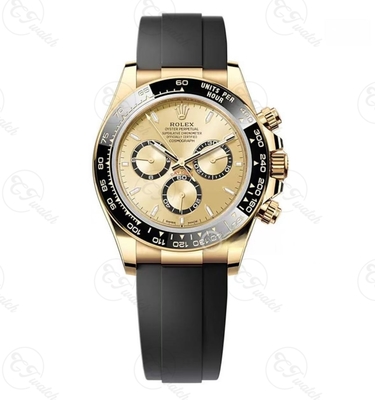 Daytona 40MM Gold Black Chrono Dial Oyster Bracelet Box Paper 116508