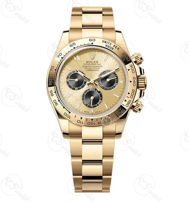 Gold Black Chrono Dial Oyster Bracelet Box Paper 116508 Daytona 40MM 