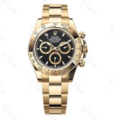 Cosmograph Daytona 40mm 18k Yellow Gold Ceramic Bezel Black Dial 126528