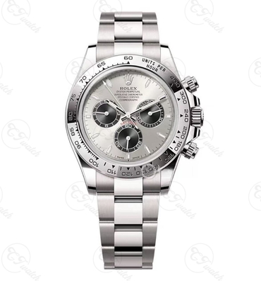 Daytona Silver Black Chrono Dial Oyster Bracelet Box Paper 116508