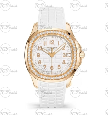 Patek Philippe Aquanaut 5268 White Gold Blue Dial Luce Automatic Super Clone Luxury Watch Women