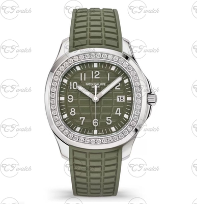 Patek Philippe Aquanaut 5268 White Gold green Dial Luce Automatic Super Clone Luxury Watch Women
