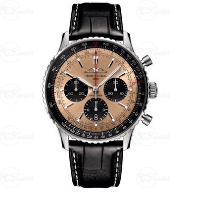 Breitling Navitimer B01 43mm Stainless Steel Chronograph Watch (Premium B01 Calibre Movement, High-Precision Craftsmanship & Timeless Bronze Dial Aviation Design)