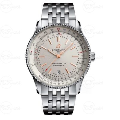 Breitling Navitimer Automatic 41mm en acier inoxydable (mouvement de calibre 17 premium, fabrication de haute précision et conception d'aviation intemporelle au cadran perle)