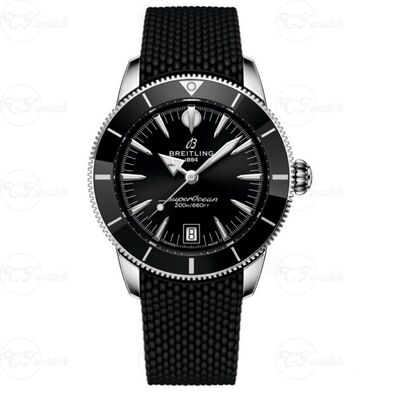 Breitling SuperOcean Automatic 36mm Stainless Steel Watch (Premium Calibre 10 Movement, High-Precision Craftsmanship & Elegant Navy Floral Dial Dive Design)